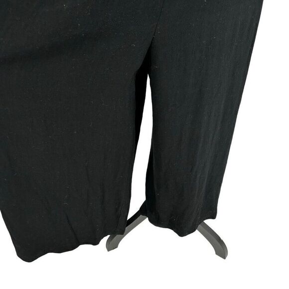 A ANRABESS Linen Blend Tie Back Jumpsuit Black XL - Picture 3 of 8